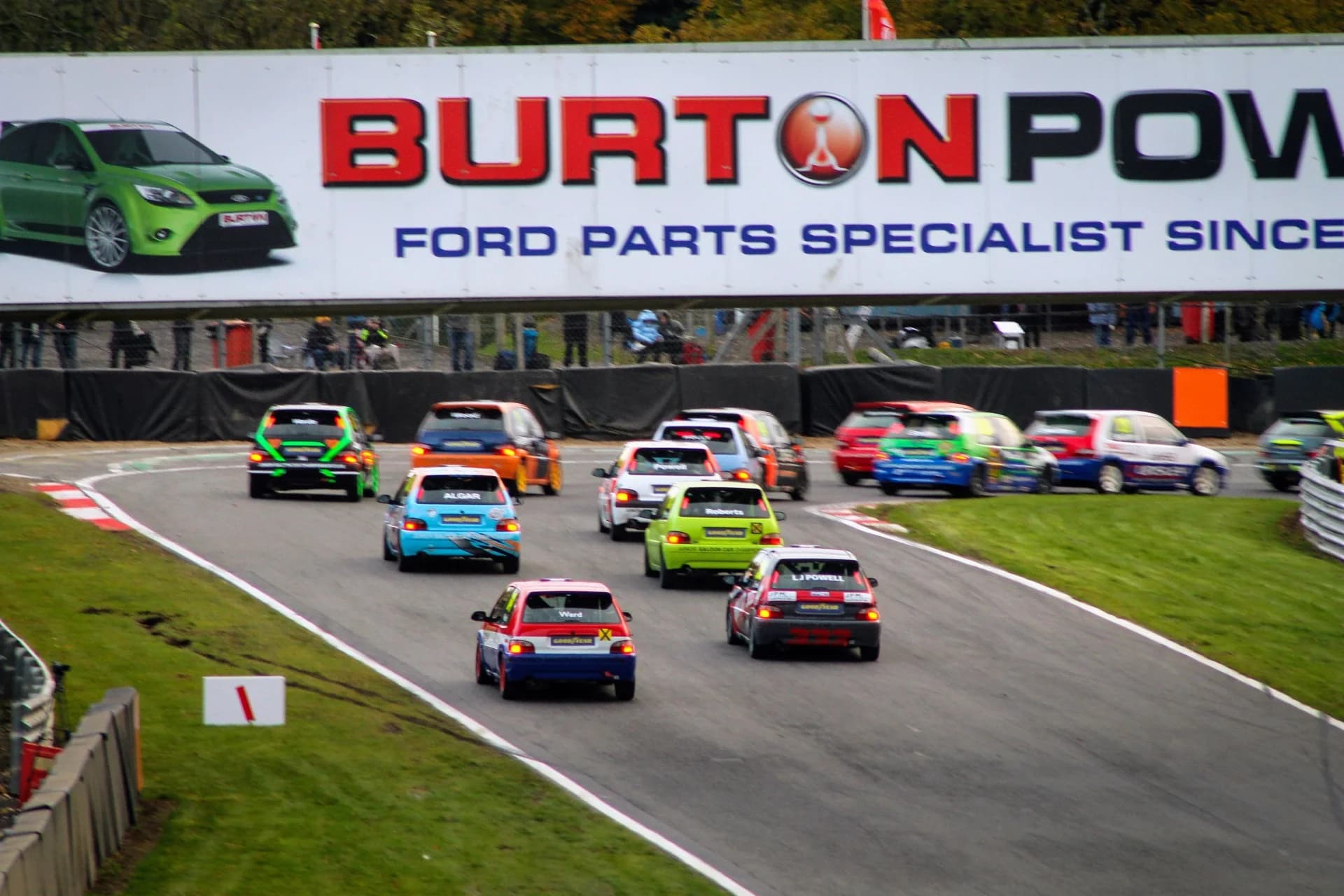 JSCC Citroen Saxos navigate Druids Hairpin at Brands Hatch circuit in November 2025